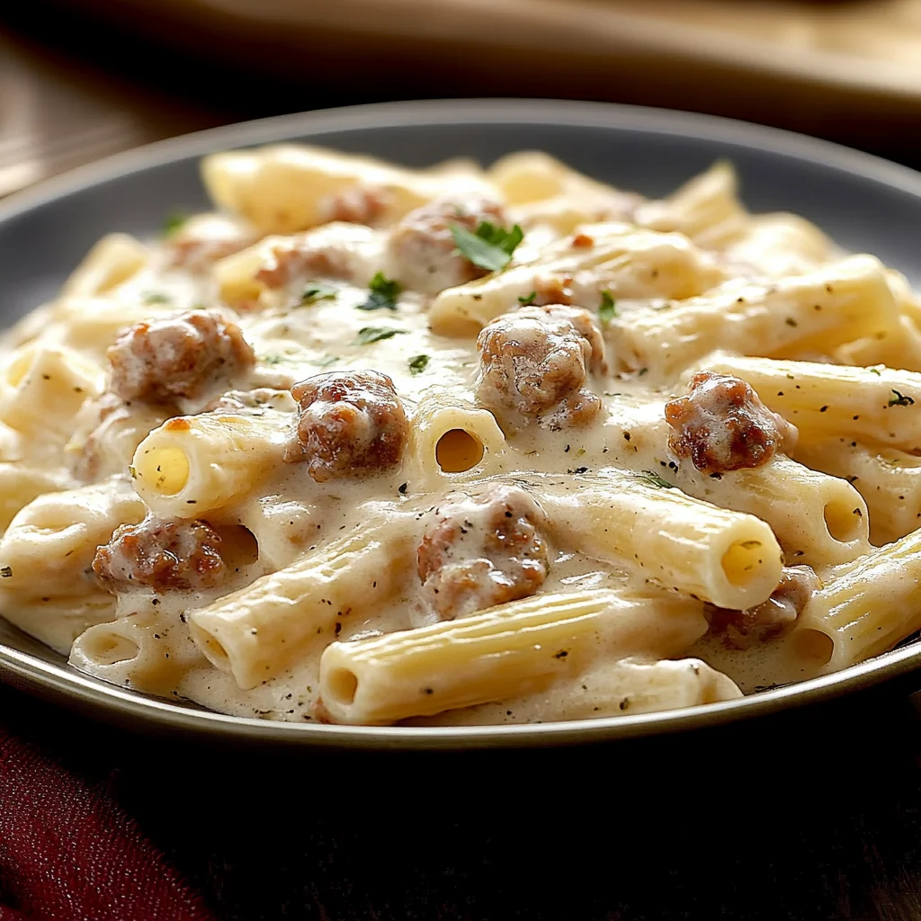Creamy Sausage Rigatoni