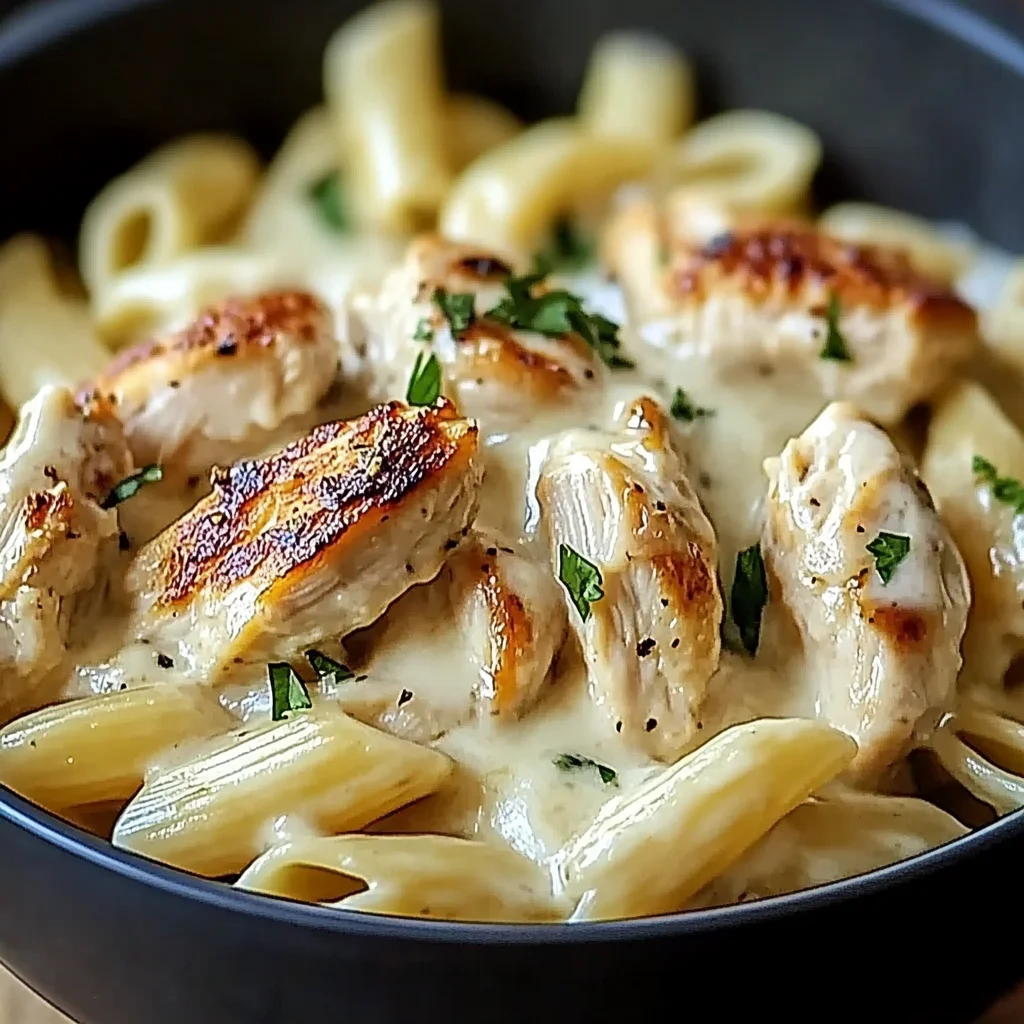 Creamy White Cheddar Chicken Pasta
