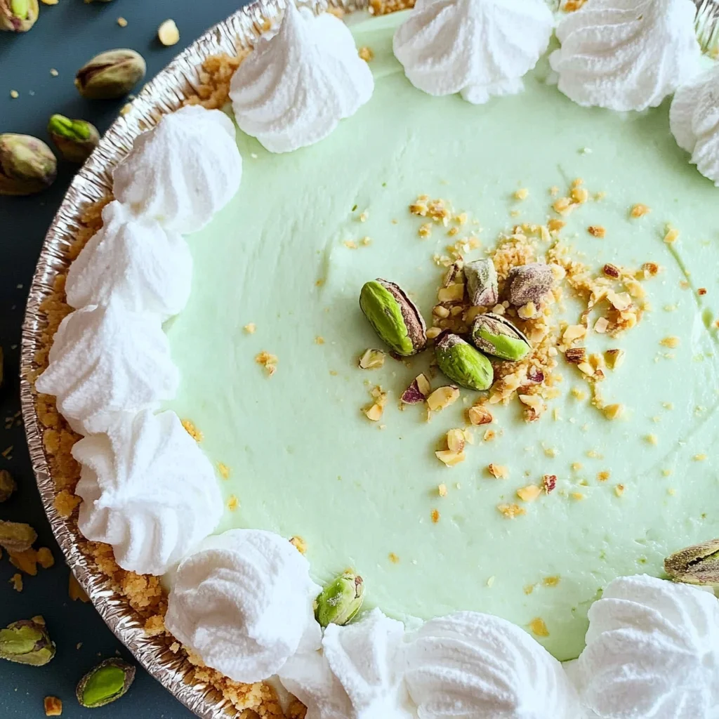 No Bake Pistachio Cheesecake Pie