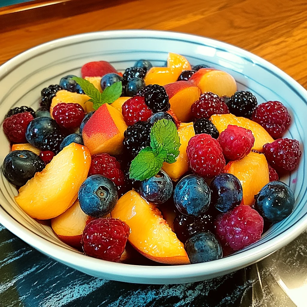 Peach Berry Fruit Salad Recipe