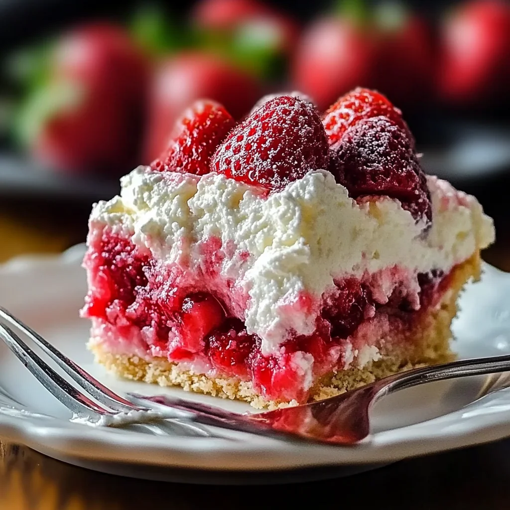 Strawberry Earthquake Cake