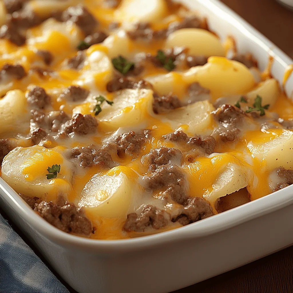 easy hamburger potato casserole