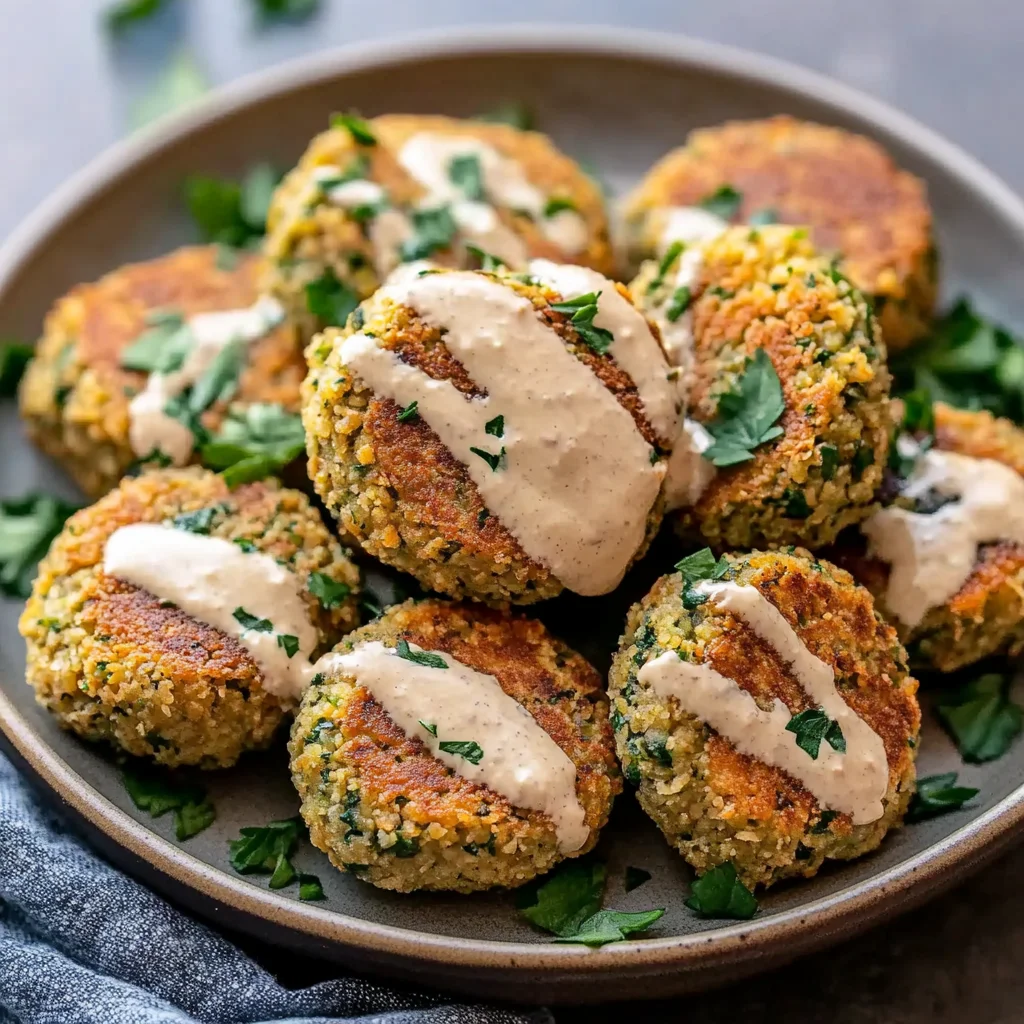 Baked Falafel with Tahini Sauce Recipe