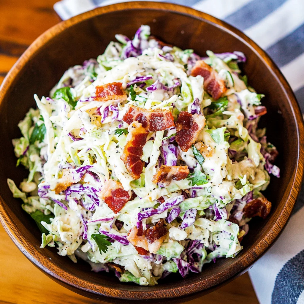 Blue Cheese Turkey Bacon Coleslaw