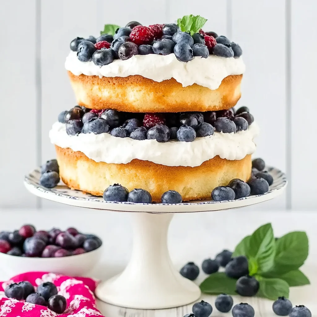 Blueberry Shortcake Cake