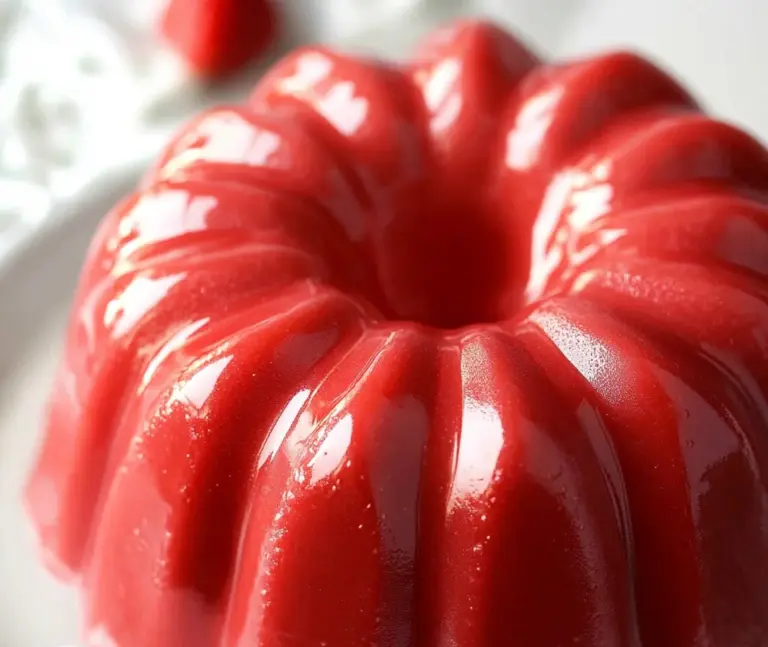 Creamy Strawberry Jello Mold