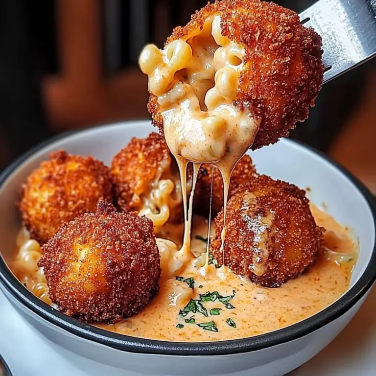 Fried Mac and Cheese Balls with Creamy Tomato Sauce
