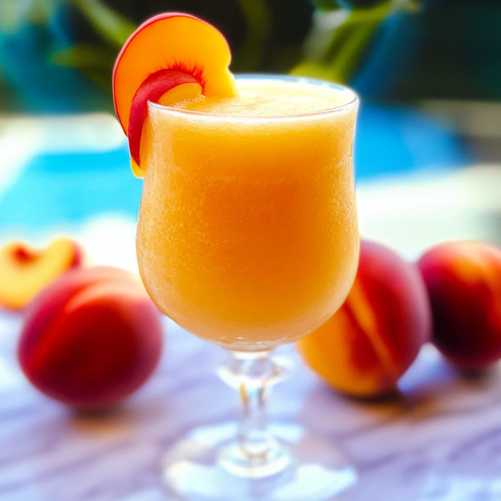 Frozen Peach Bellinis
