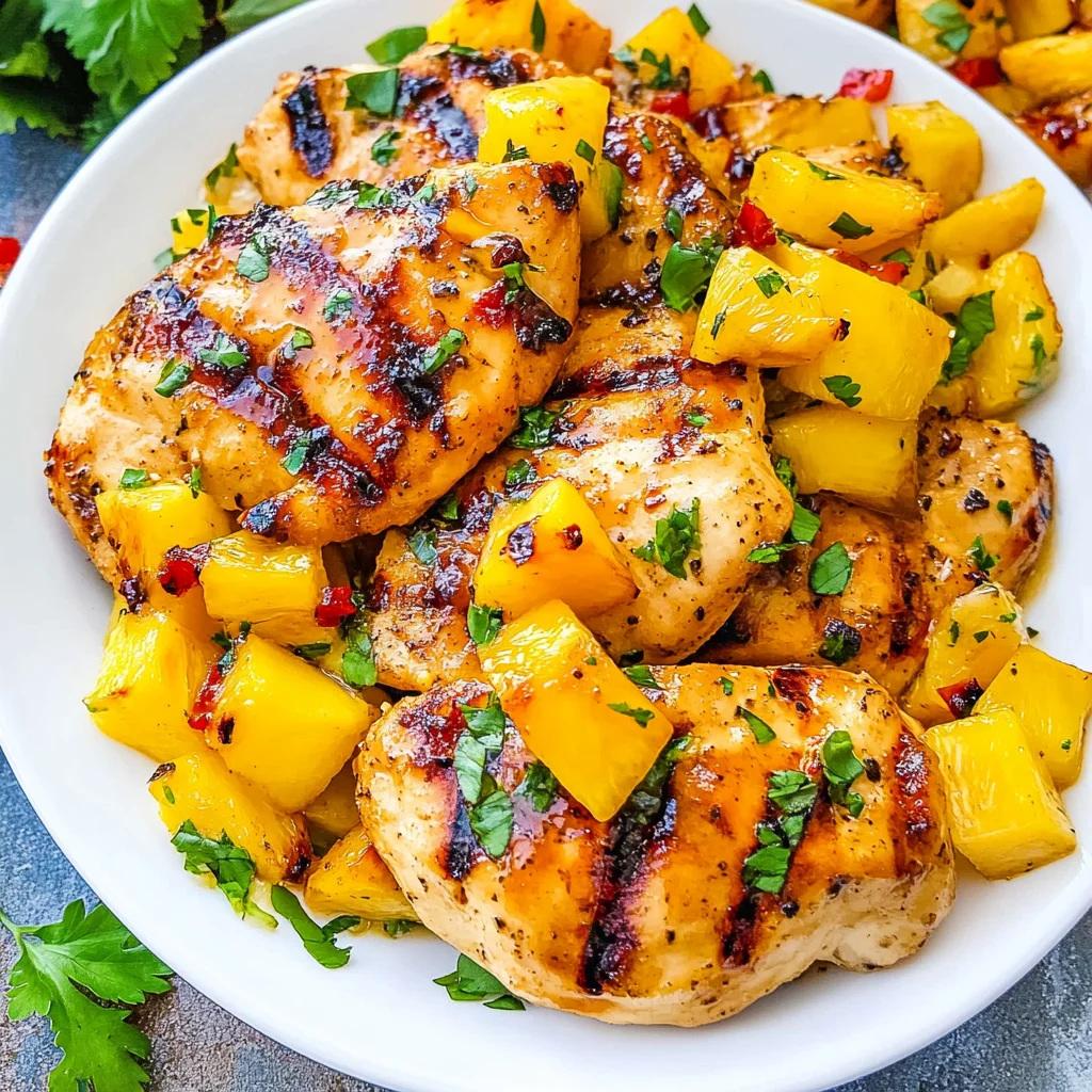 Grilled Mango Pineapple Chicken