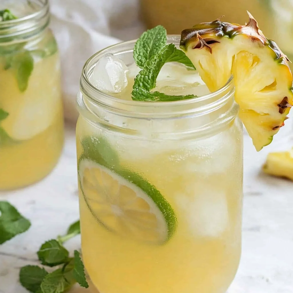Iced Pineapple Mint Green Tea