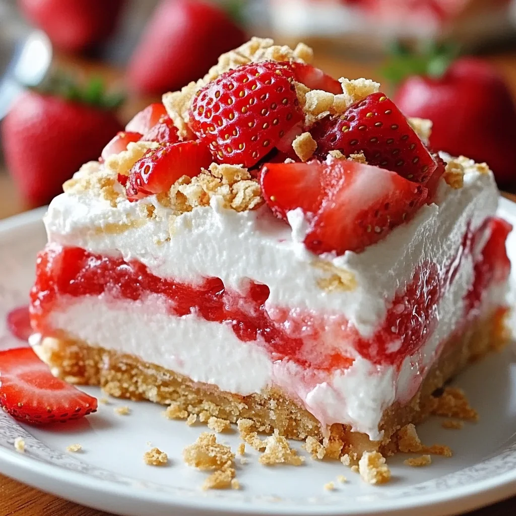 No-Bake Strawberry Cheesecake Lasagna