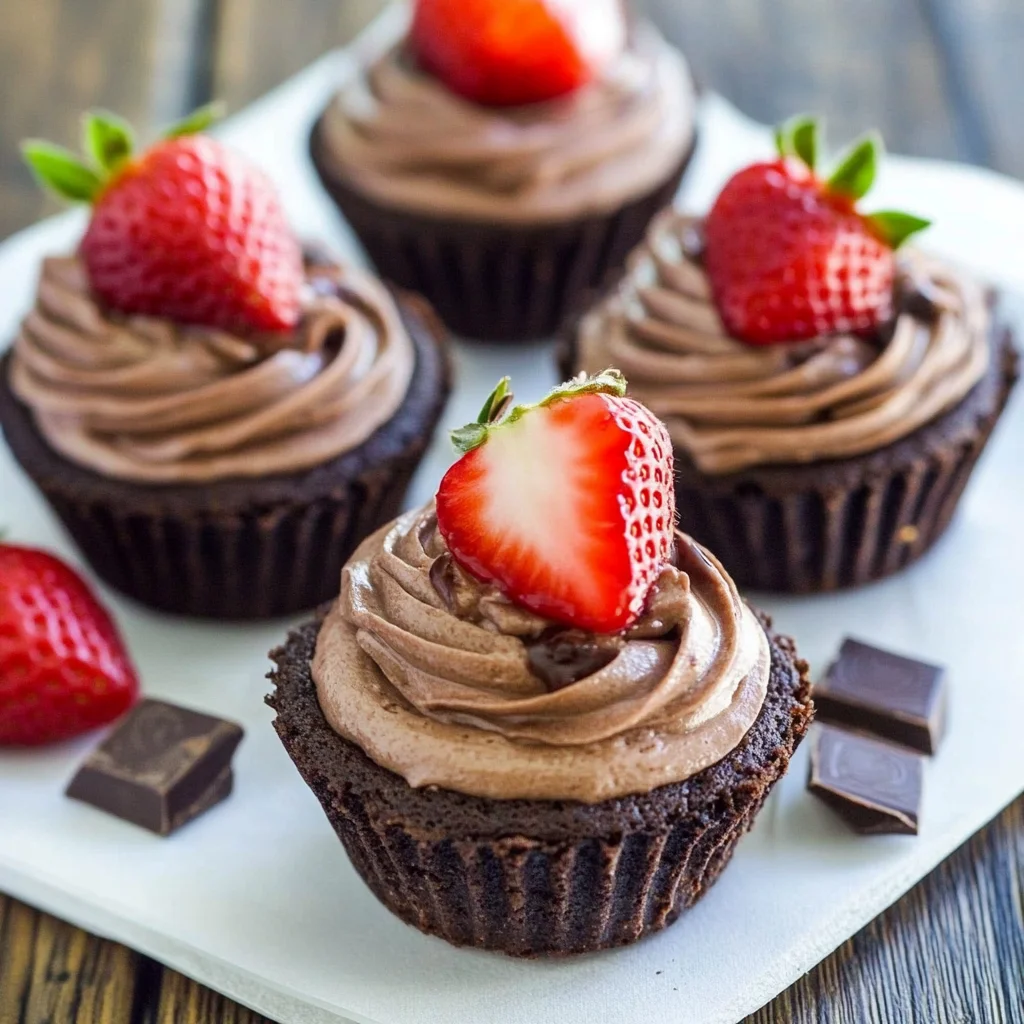 No Bake Mini Chocolate Cheesecakes