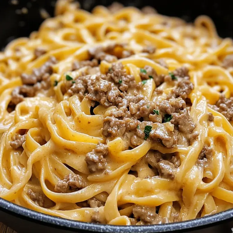 One-Pot Creamy Beef and Garlic Butter Pasta