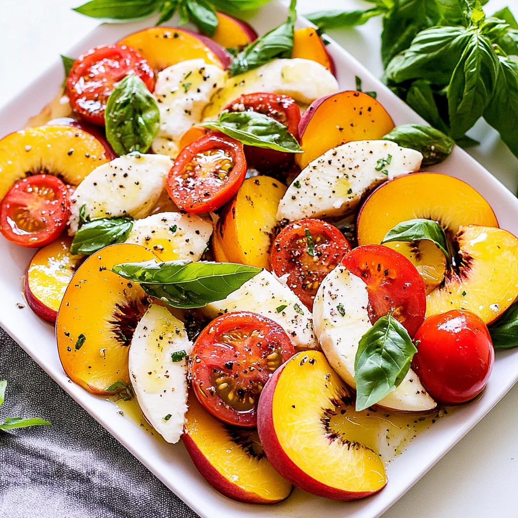 Peach Tomato Caprese Salad