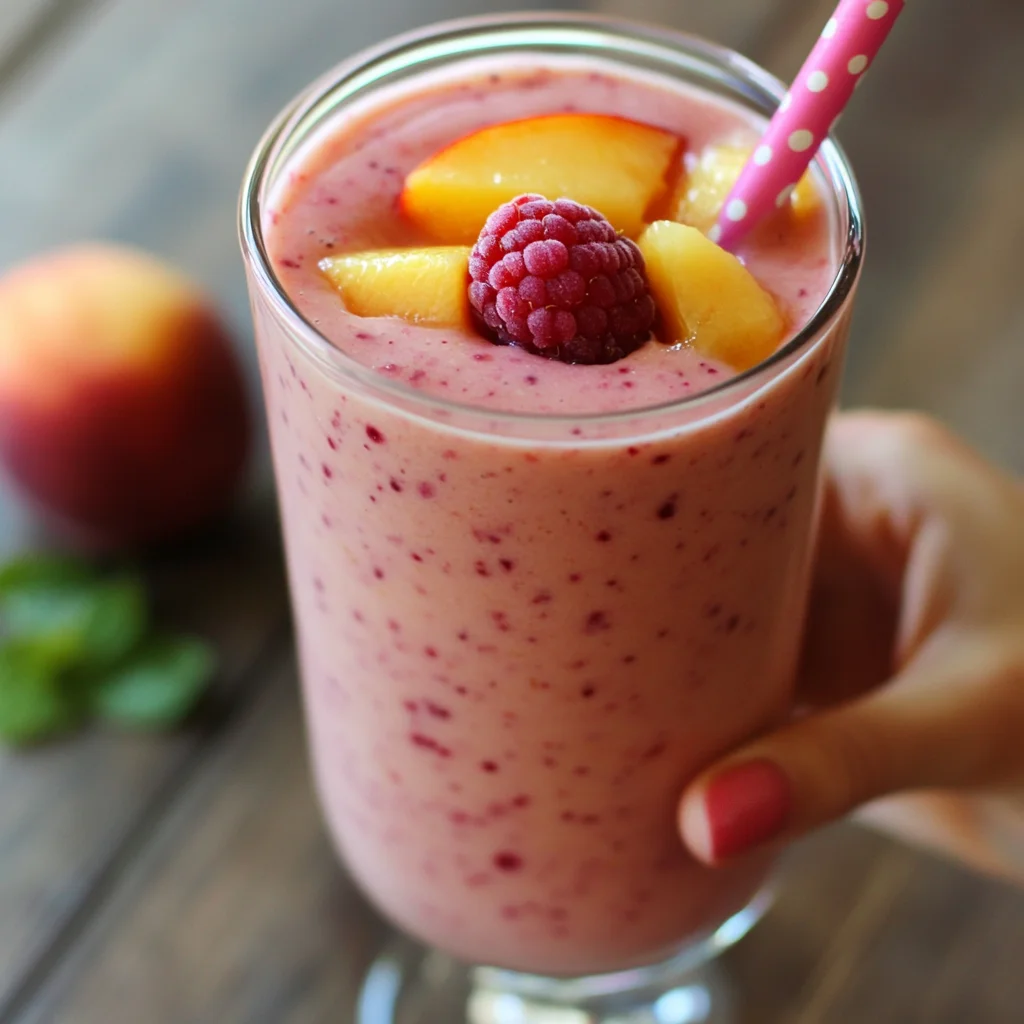 Raspberry Peach Smoothie