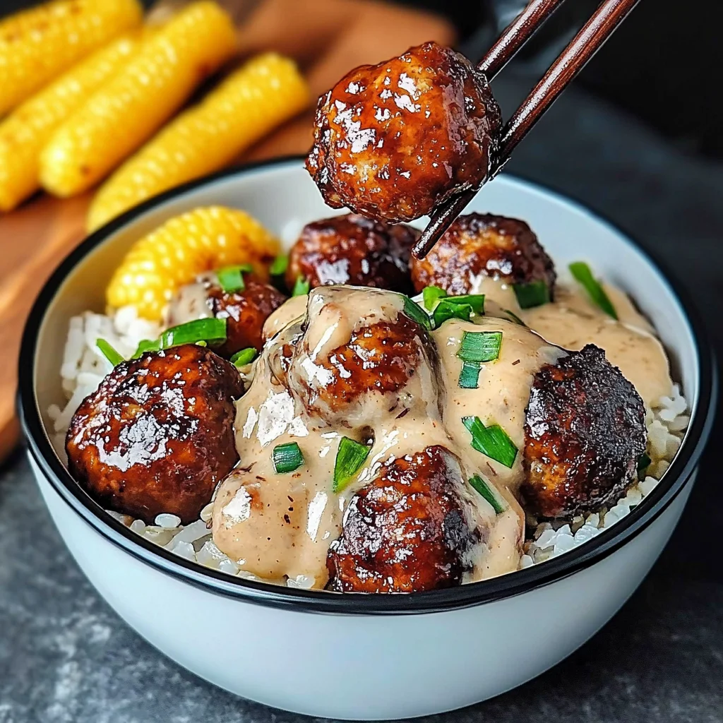Sweet and Spicy Hawaiian Meatball Bowls