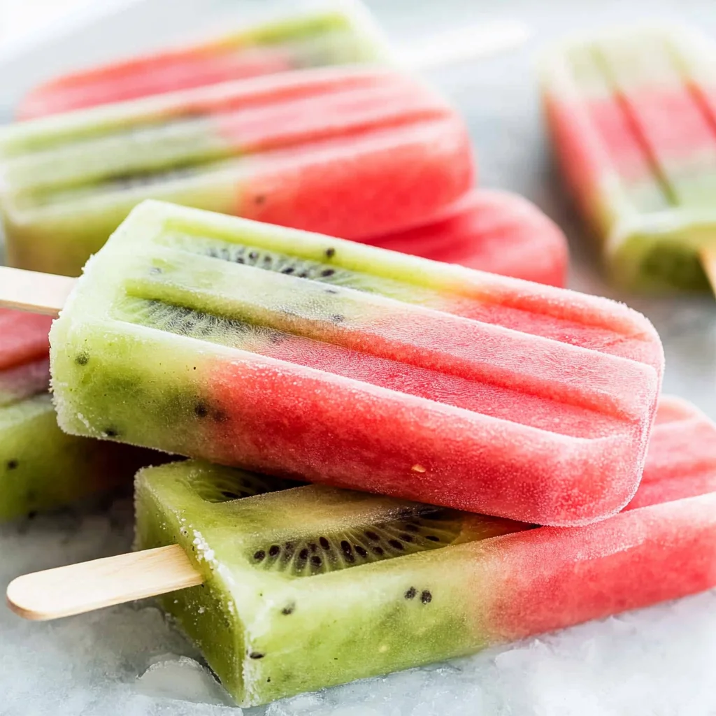 Watermelon Kiwi Popsicles