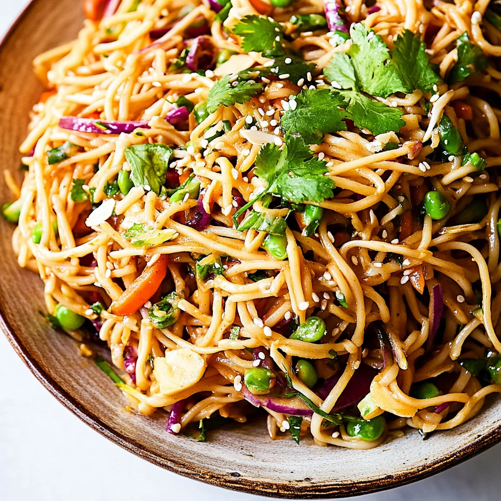 Asian Noodle Salad in Peanut Dressing