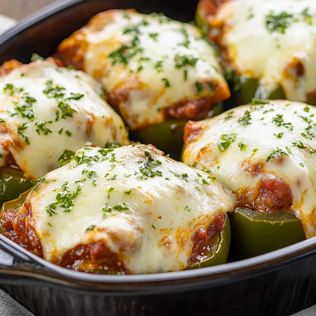 Keto Lasagna Stuffed Peppers