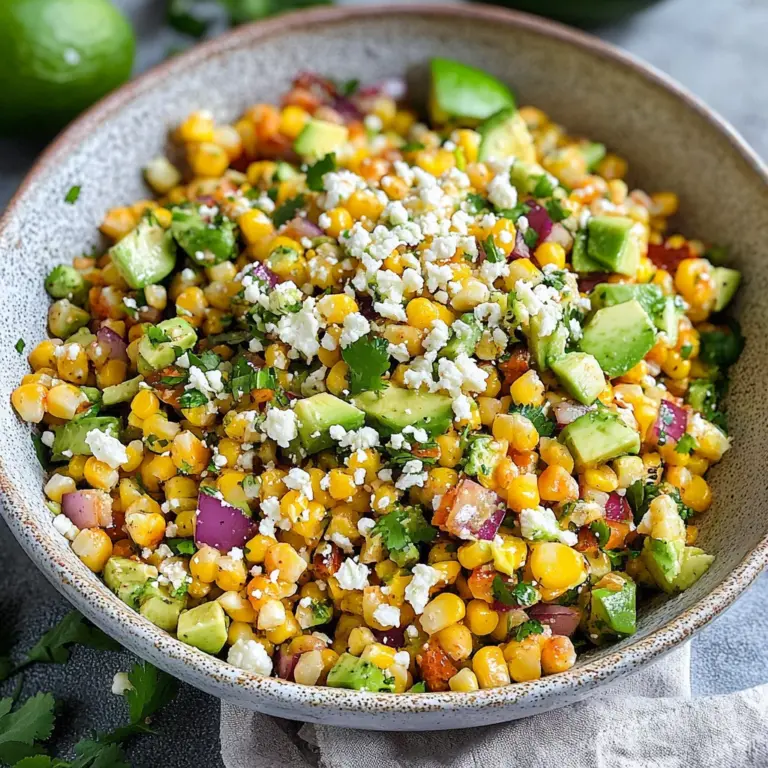Mexican Street Corn Salad with Avocado