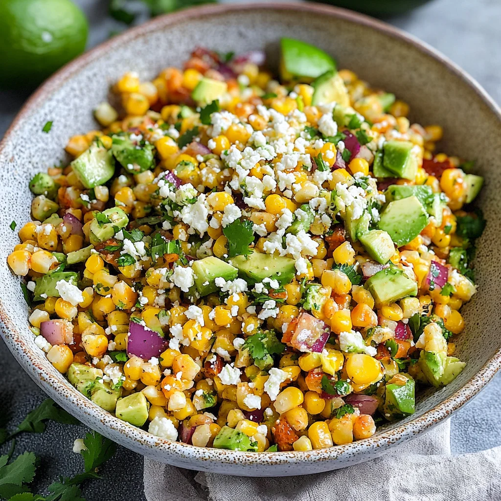 Mexican Street Corn Salad with Avocado