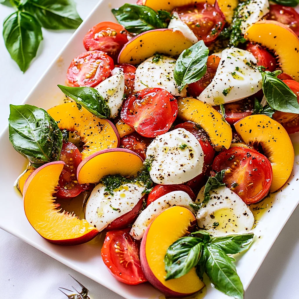 Peach Tomato Caprese Salad