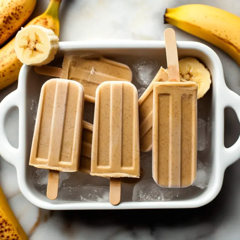 Peanut Butter Banana Popsicles