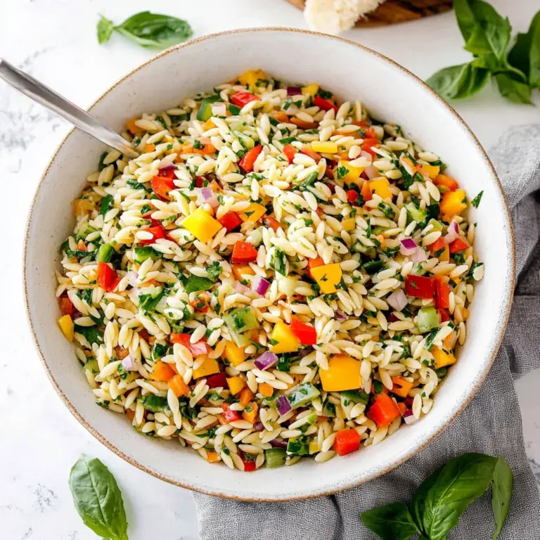 Rainbow Orzo Salad
