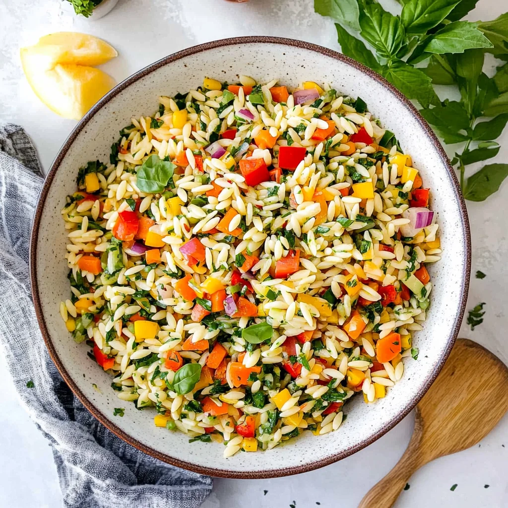 Rainbow Orzo Salad