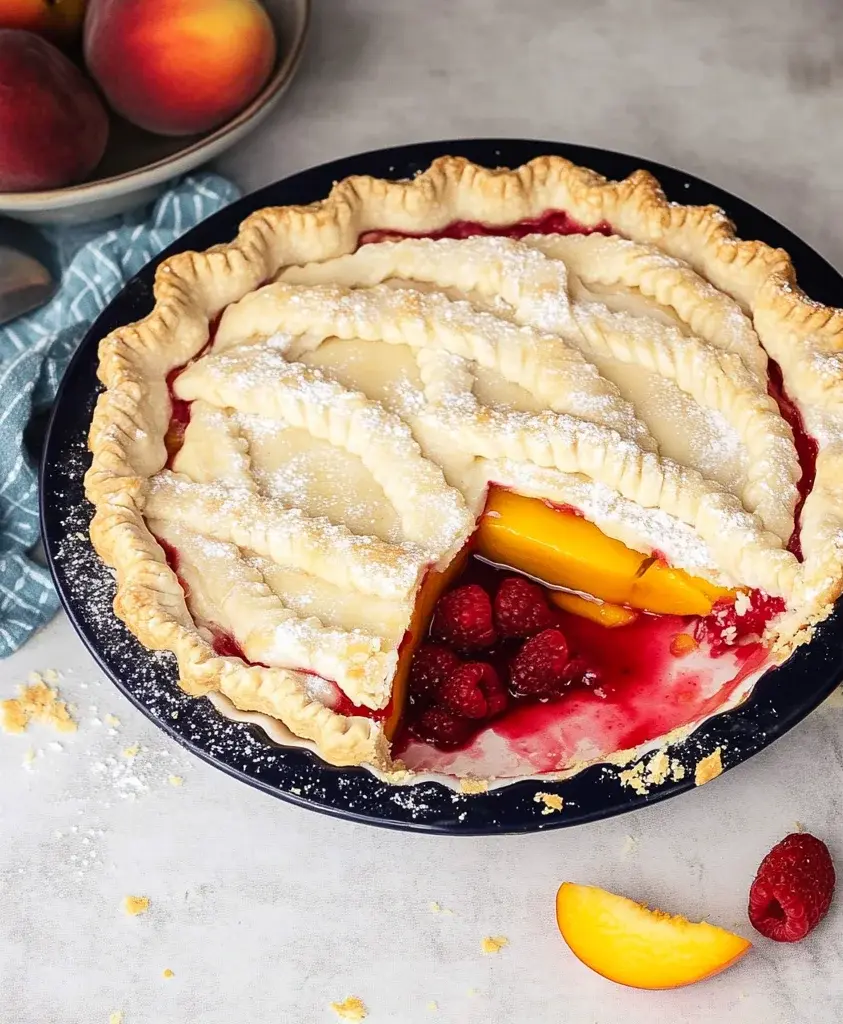 Raspberry Peach Pie
