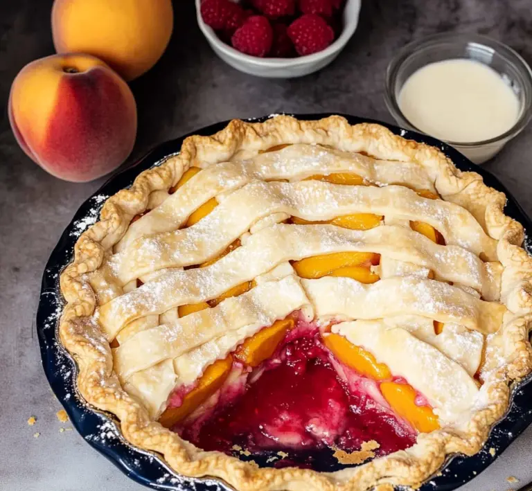 Raspberry Peach Pie