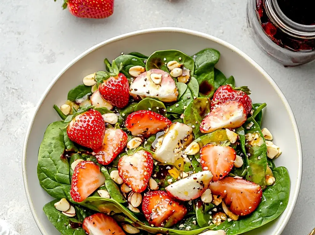 Strawberry Spinach Salad with Strawberry Balsamic