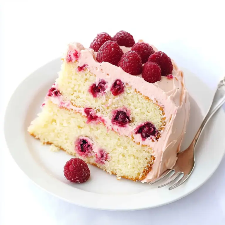 White Chocolate Raspberry Layer Cake