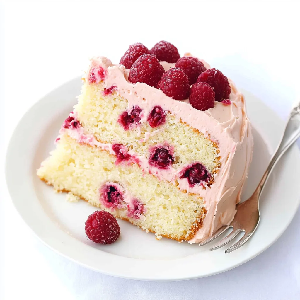 White Chocolate Raspberry Layer Cake